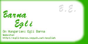 barna egli business card